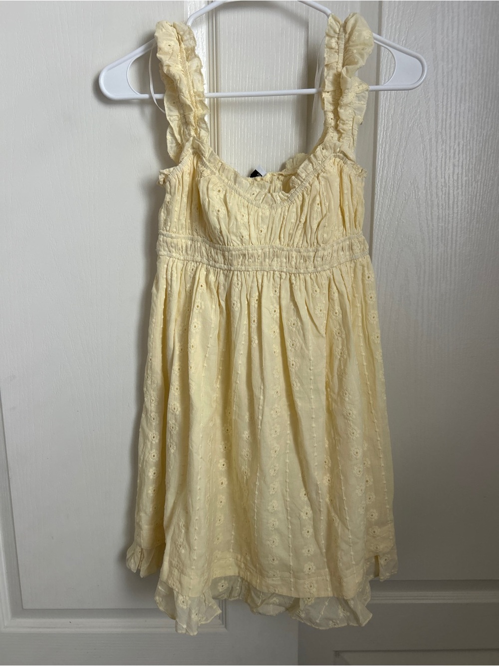 Princess Polly Baby Doll Yellow Eyelet Sundress